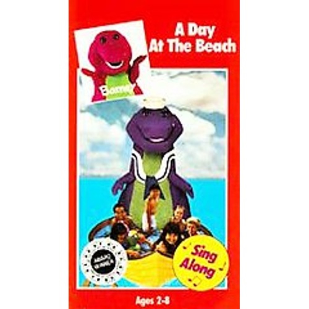 Barney VHS A Day At The Beach Sing Along Video Lyons Group Retro Kids Movie